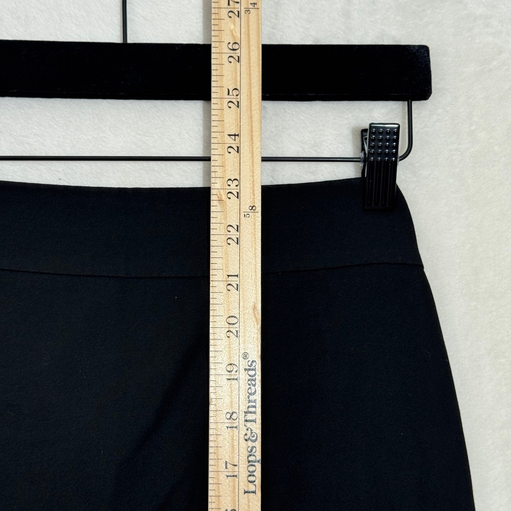Ann Taylor Pencil Skirt Womens 2 Black Solid Knee Length Professional Career - Picture 4 of 11
